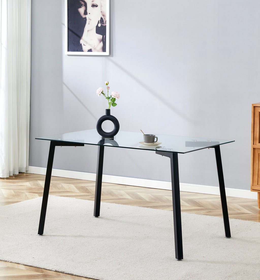 Glass Dining Table  Transparent, 130*80* 8MM