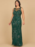 Beaded High Neckline Gown | 28868