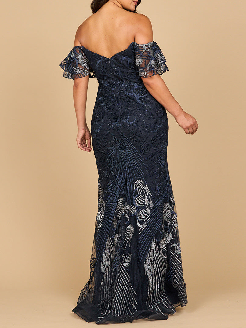 Off Shoulder Mermaid Lace Gown | Lara 28884