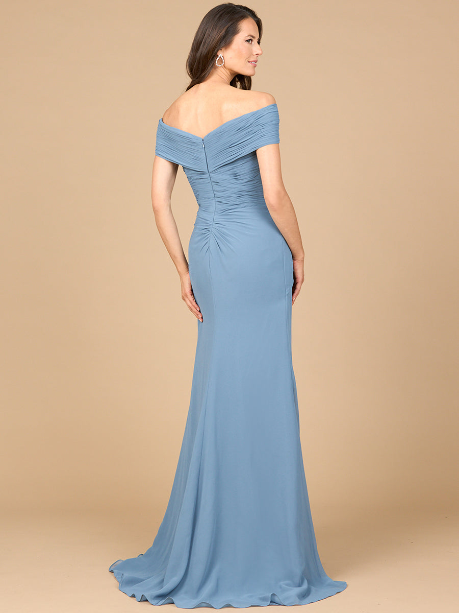 Off Shoulder Elegant Chiffon Gown