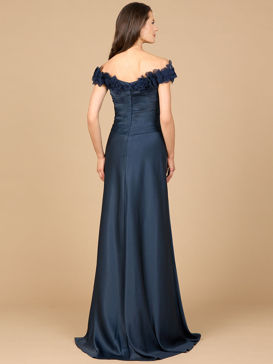 Off Shoulder Satin Gown
