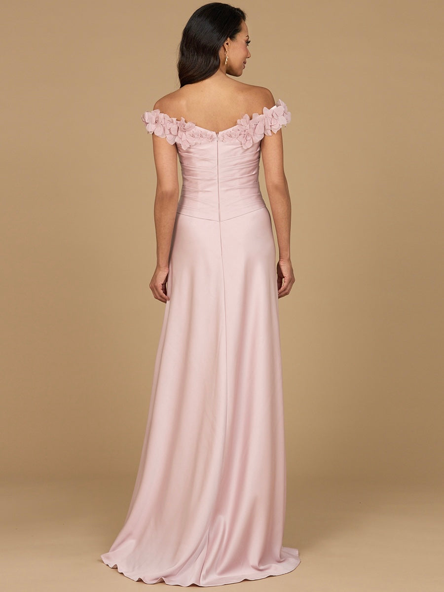 Off Shoulder Satin Gown