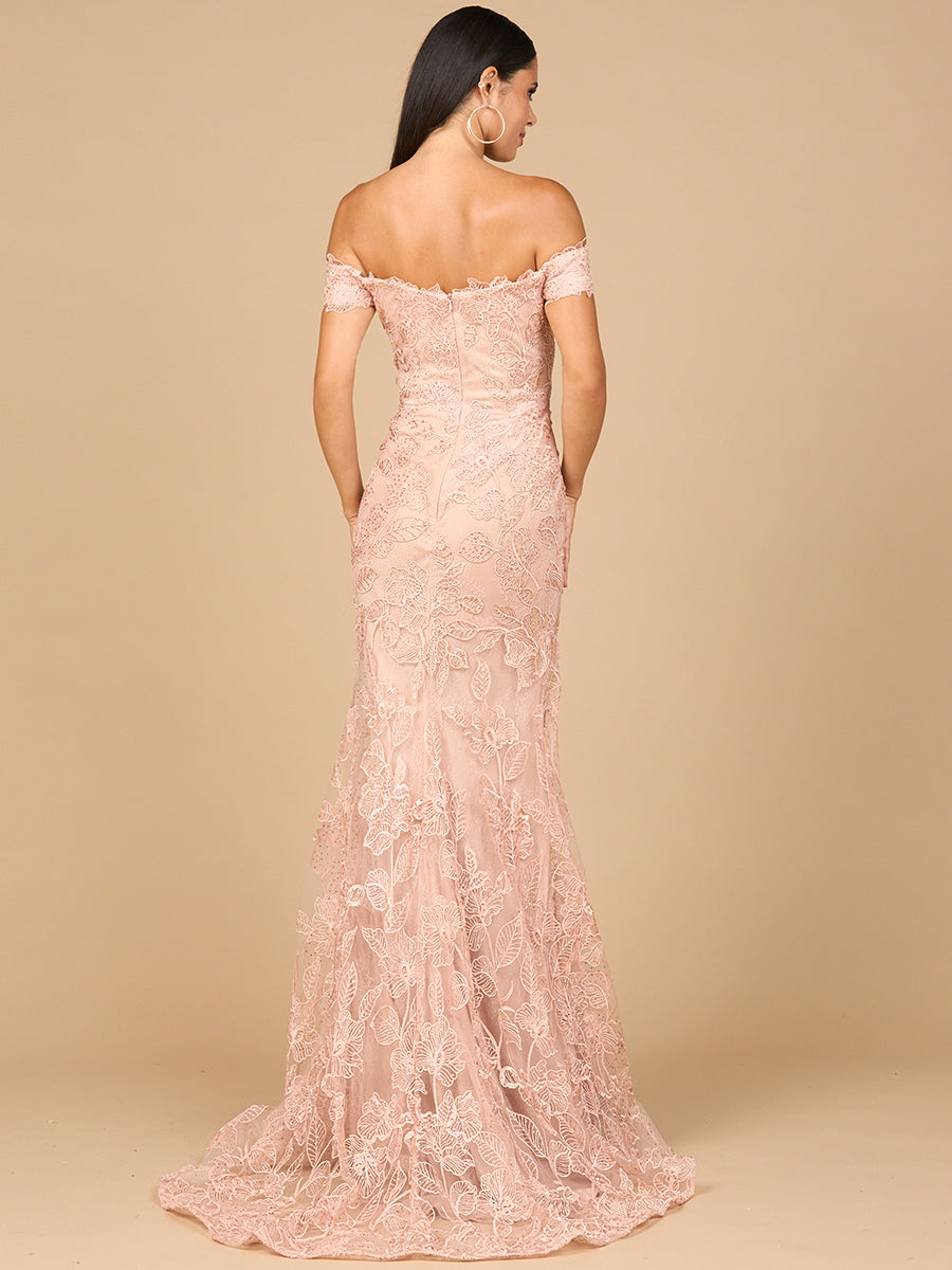 Off Shoulder Lace Mermaid Gown