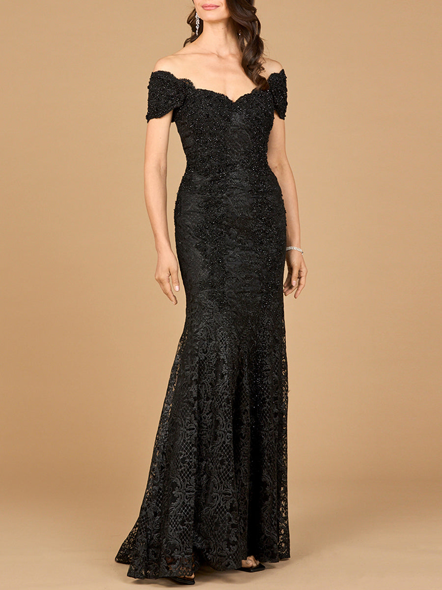 Fitted Lace Mermaid Gown