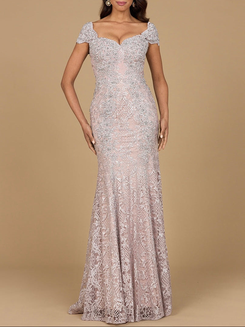 Fitted Lace Mermaid Gown