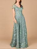Tonal Lace Ballgown | 29017