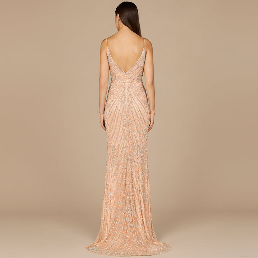 Spaghetti Strap Beaded Dress
