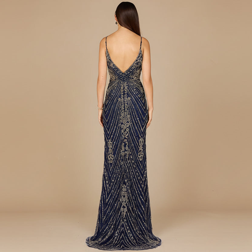 Spaghetti Strap Beaded Dress
