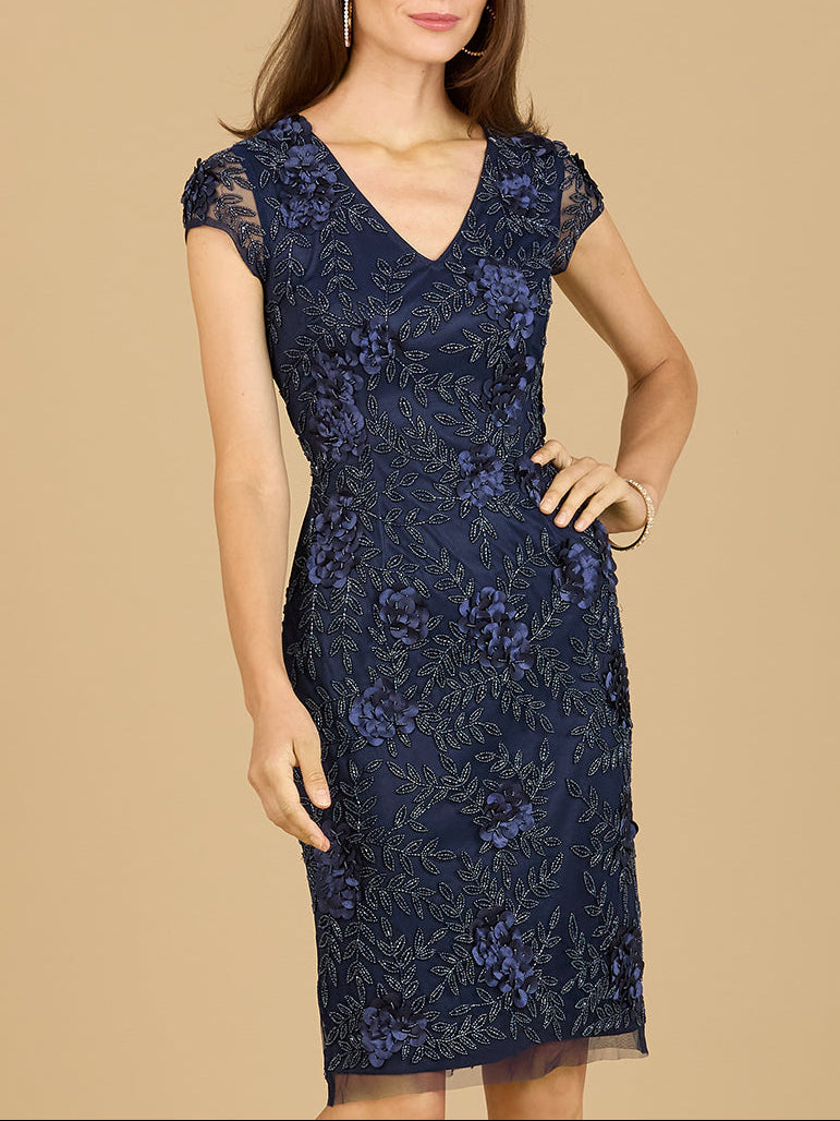 Cap Sleeve Embellished Dress
