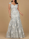 Cap Sleeve Mermaid Gown | 29642