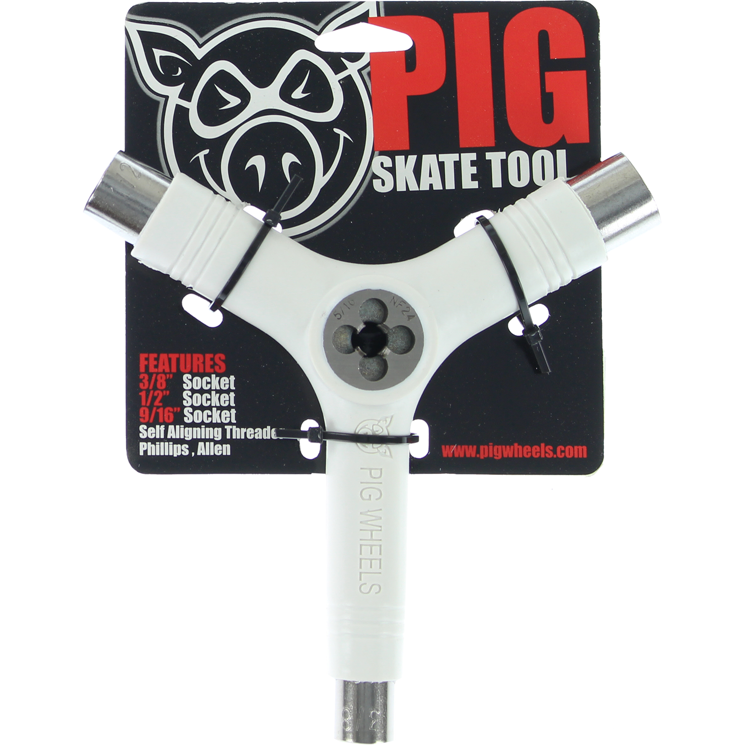 Pig Tri-Socket Skate Tool - White