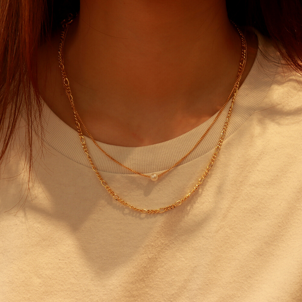 Amorette Chain Necklace, 18k Gold-Plated Vermeil, 50cm