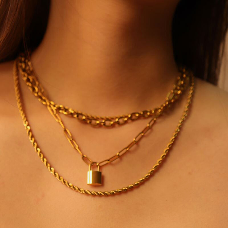 Arnaude Hardy 18k Gold-Plated Stainless Steel Necklace