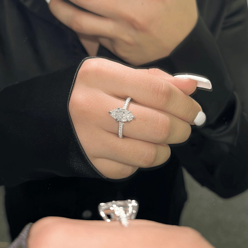 3.0ct Marquise Cut Engagement Ring