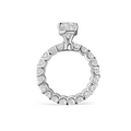 2.5ct Elongated Cushion Cut Eternity Engagement Ring