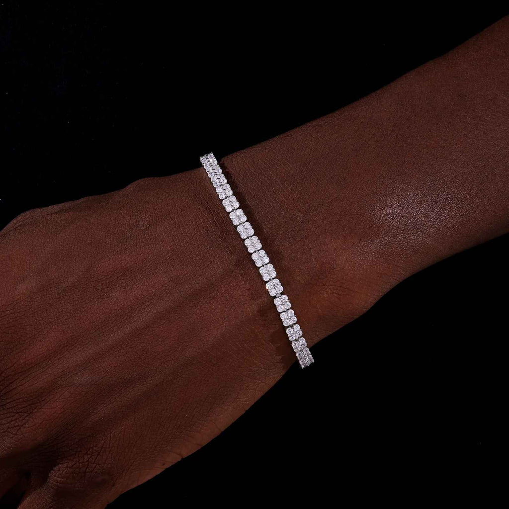 Élégance Lumière 4mm Moissanite Tennis Bracelet