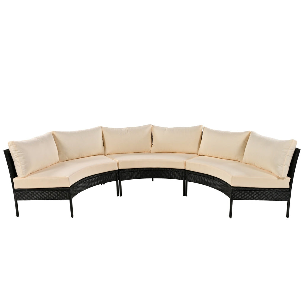 LuneluX_Home – Outdoor Lounge Set - 3 pcs. (Rattan-Waterproof)