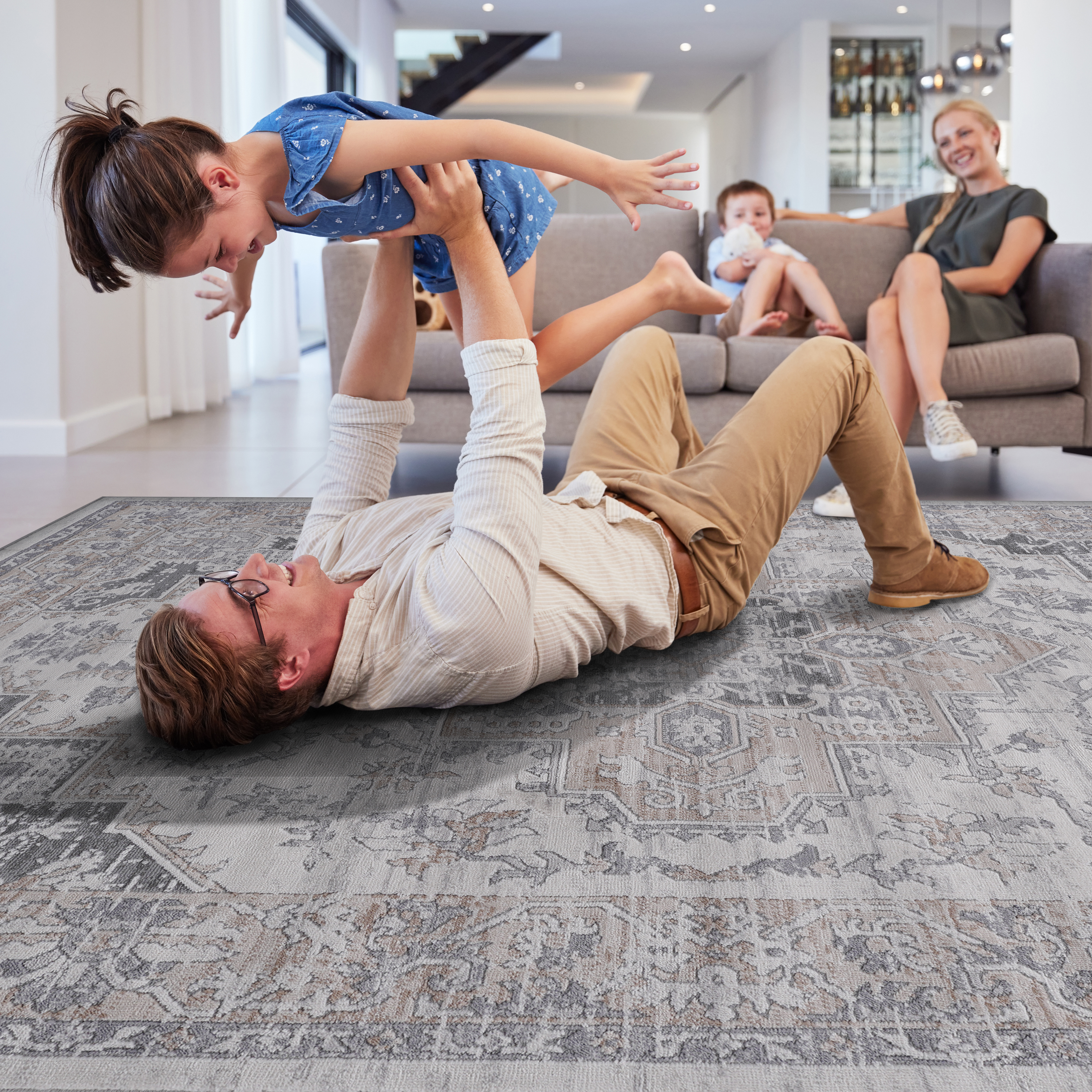 NAAR MARFI Collection 2X8 Ivory / Beige / Oriental Runner Rug