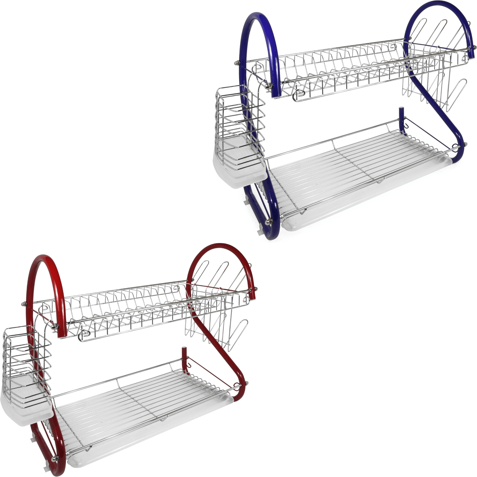 Better Chef 22" 2-Level Colored-Chrome-Plated S-Shaped Dish Rack