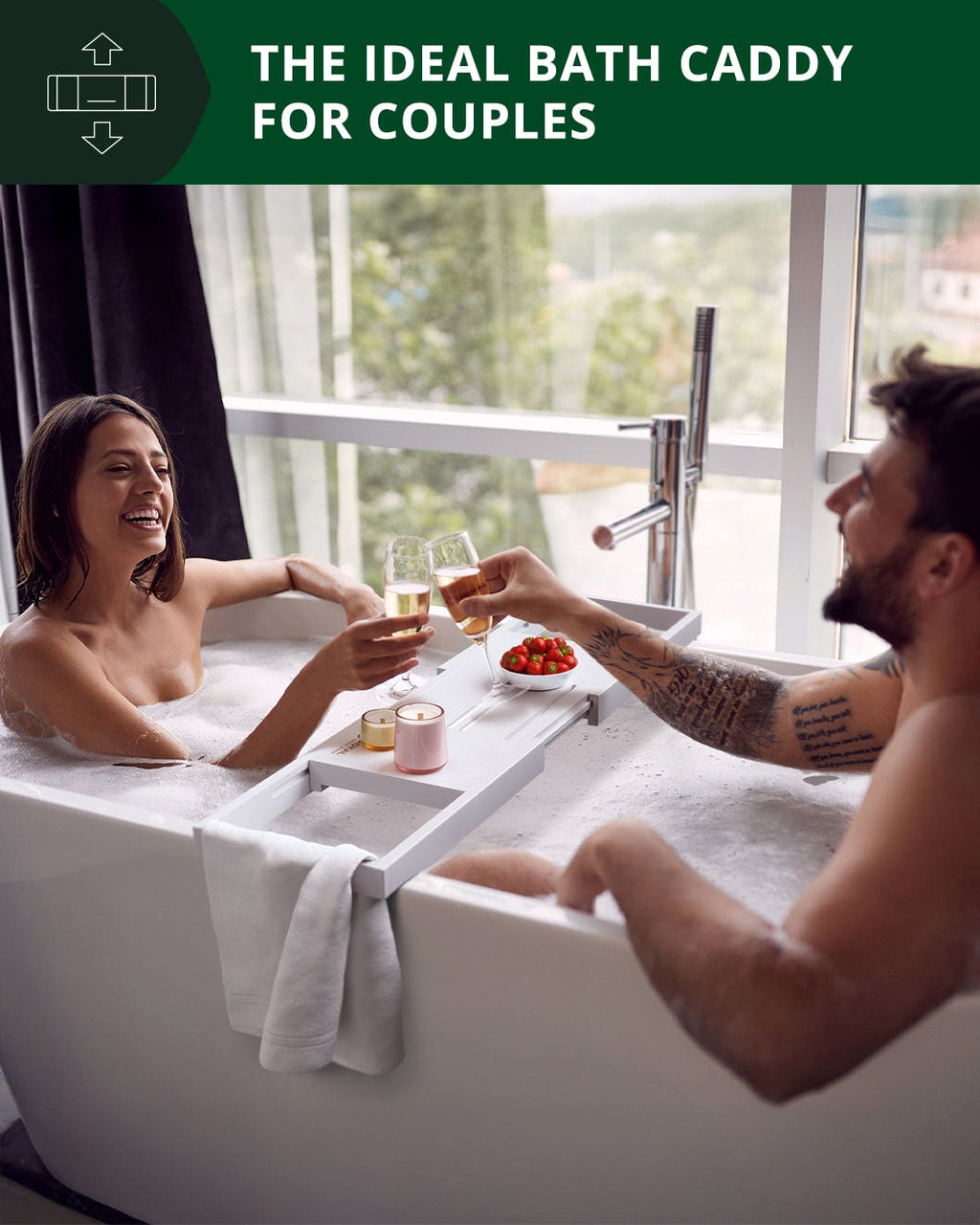 Bathtub Caddy Tray Lite, White