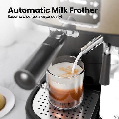 3 in 1 Professional Espresso Maker with Dual Heating System & Capsule Compatible CM8011