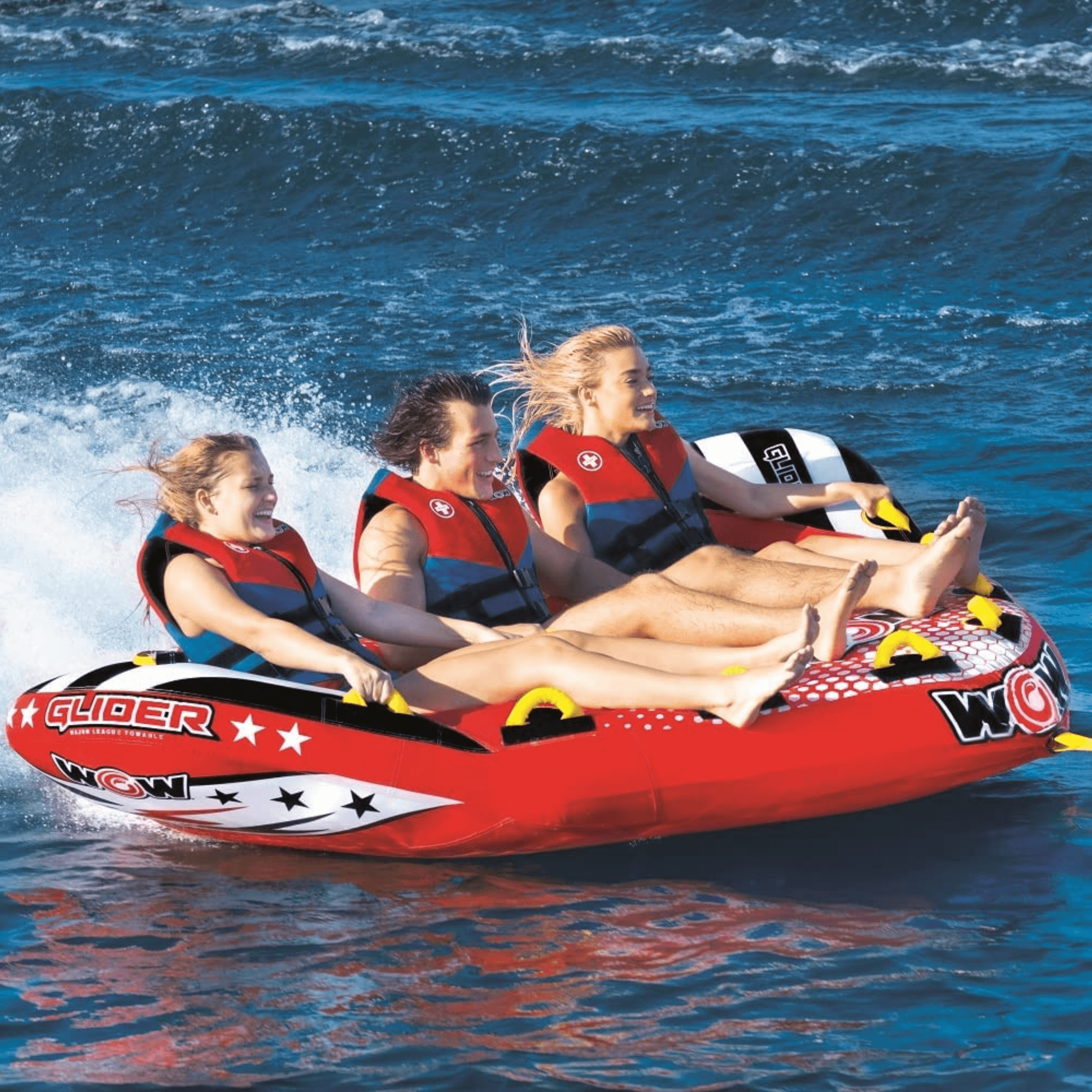 WOW Watersports Glider 3 Person 3P Towable with Flex Seating