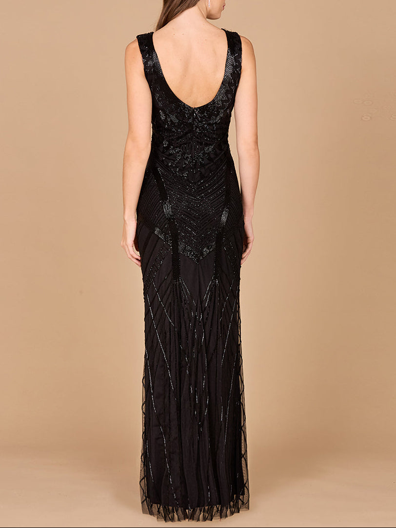 Fitted Dress With Tonal Beading | 33552