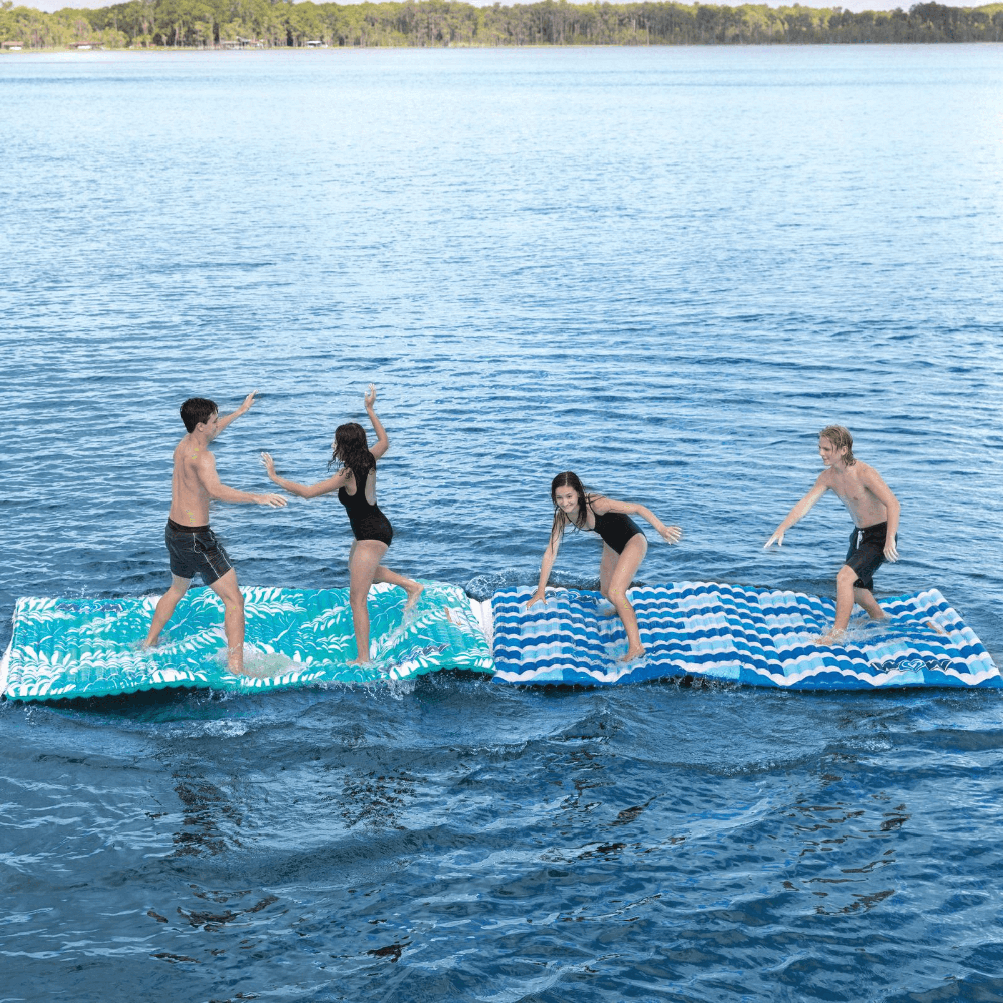WOW Watersports Teal Palm Leaves Water Walkway