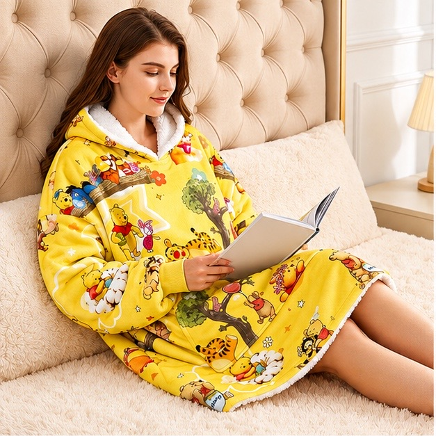 Winnie the Pooh & Friends Wearable Blanket Hoodie for Kids & Adults