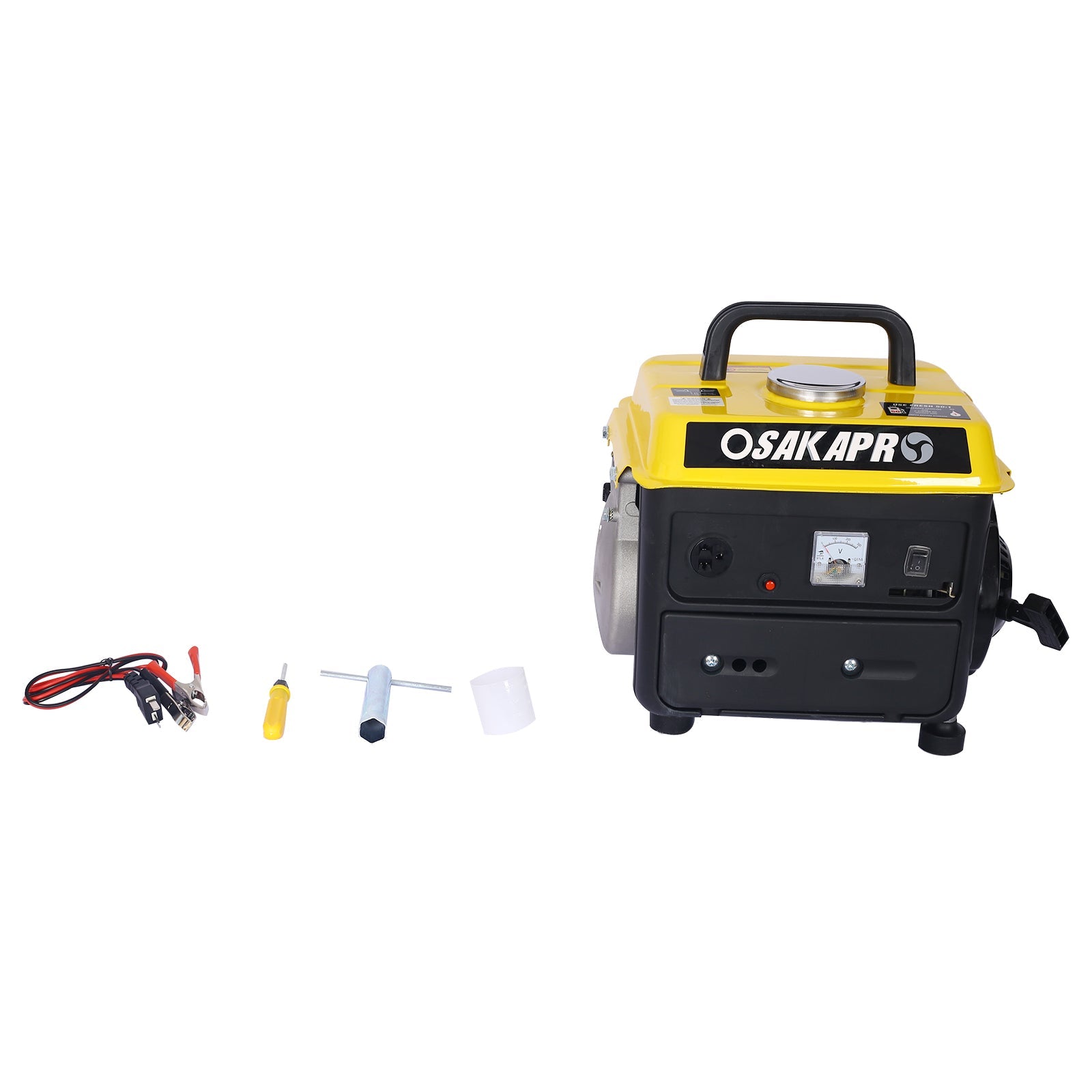 Portable Outdoor Generator Low Noise Gas Powered for Home Use Yellow Steel 14.60x12.20x13.80 Inches