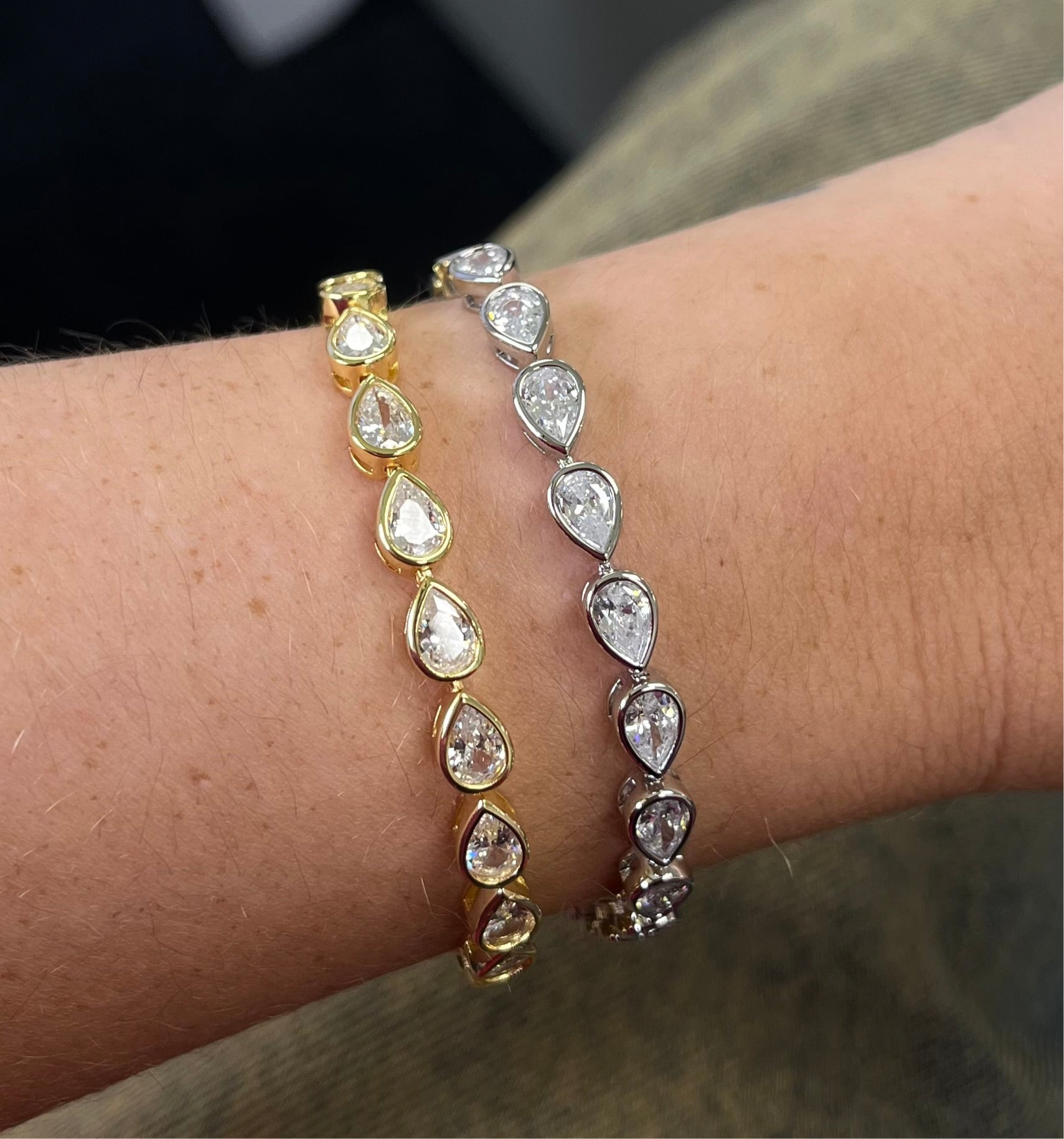 Ines Raindrop Tennis Bracelet