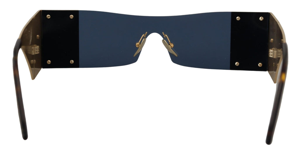 Dolce & Gabbana Gold Metal Rectangle Shades DG2263 Sunglasses