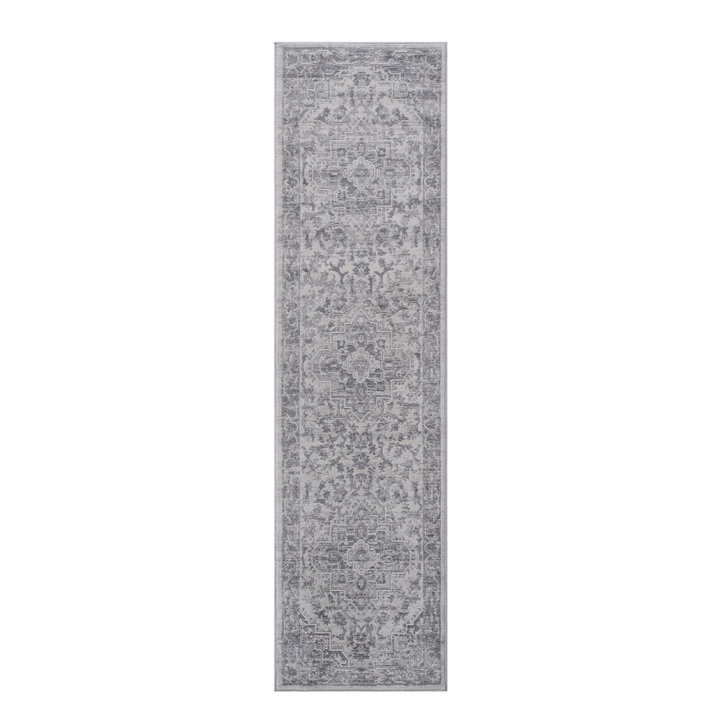 NAAR MARFI Collection 2X8 Silver / Oriental Runner Rug