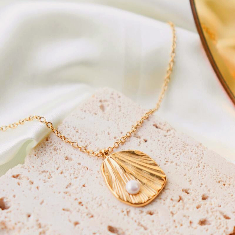 Freshwater Pearl Pendant Necklace, 18k Gold Plated, 55cm