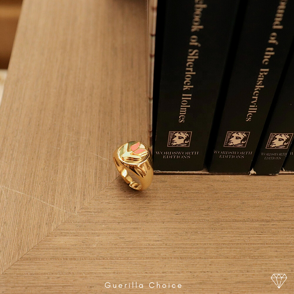 CHARM GOLD FLOWER RING