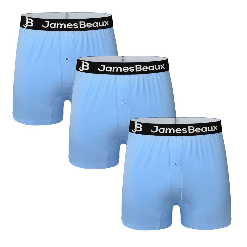 Men's Bamboo Anti-Chafing & Breathable Boxer Shorts (3-Pack) | Blue