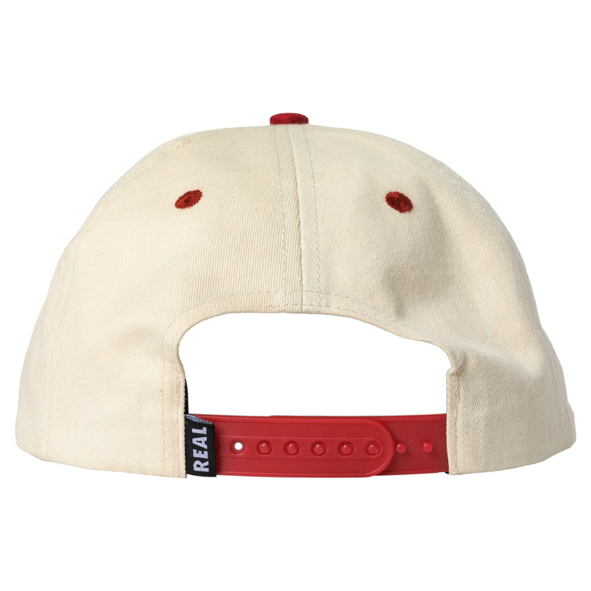 Real Pier 7 Natural / Maroon Snapback Hat