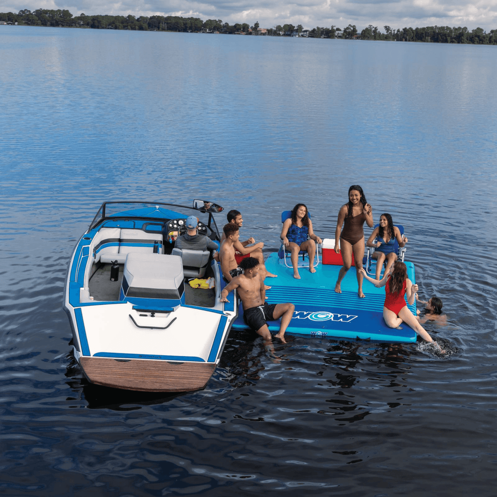 WOW Watersports 8'x5'x6" Drop Stitch Vacation Station Dock w 4 Handles