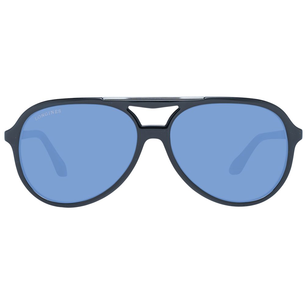 Longines Black Plastic Sunglasses