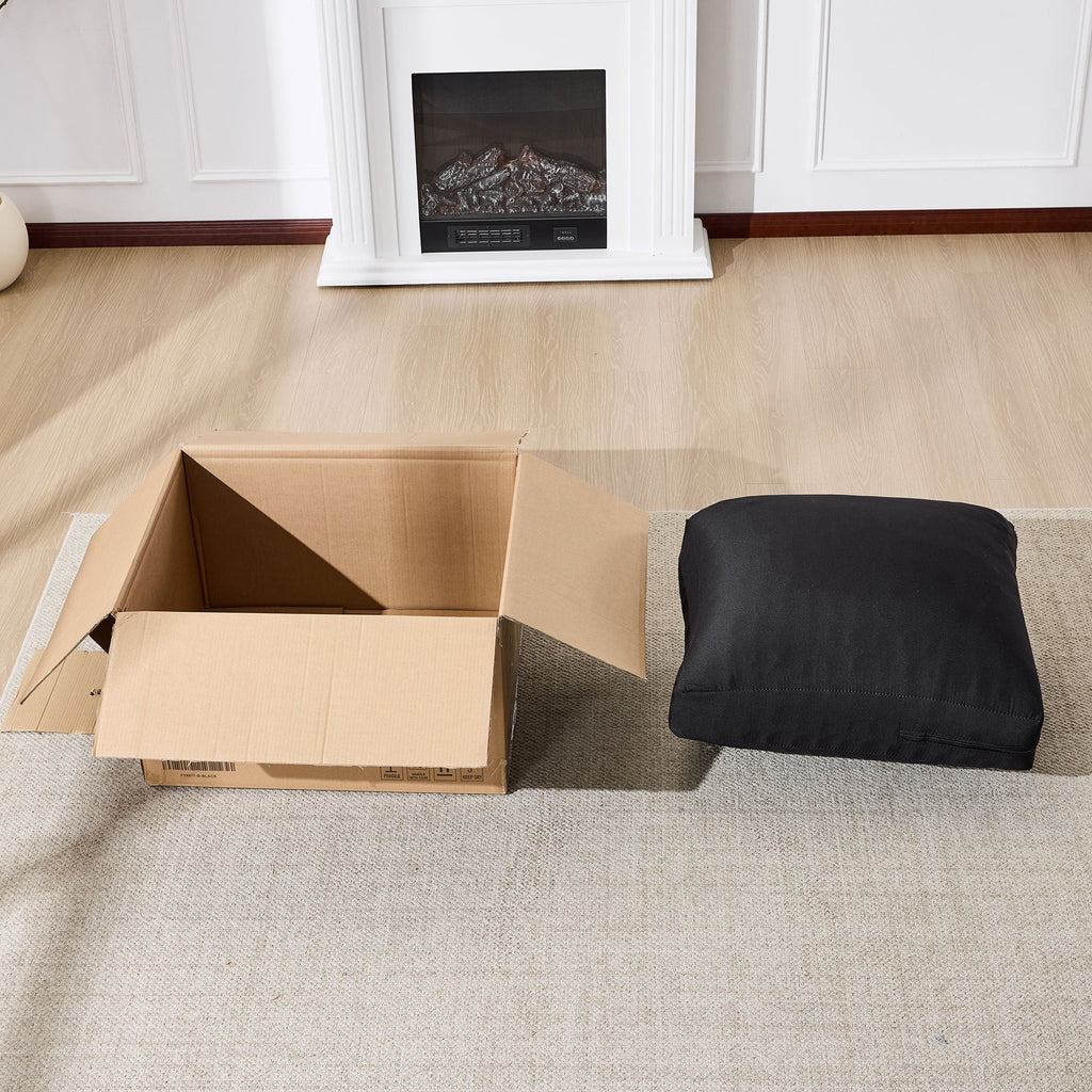 99*69' Modular Sectional Living Room Sofa Set, Modern Minimalist Style Couch, Upholstered Sleeper Sofa for Living Room, Bedroom, 2 PC Free Combination, Installation-free Sofa, L-Shape, Black