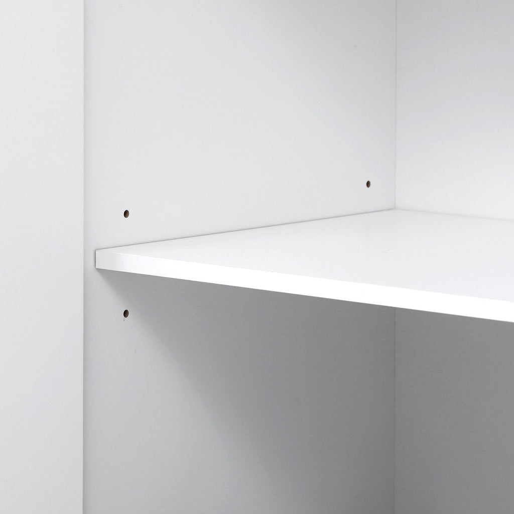 K&K 47.2' Farmhouse Kitchen Island with Drop Leaf, Kitchen Storage Island with Removable Side Racks, Two Drawers, Rolling Kitchen Cart on Wheels with Towel Rack, for Home, Kitchen, Dining Room, White