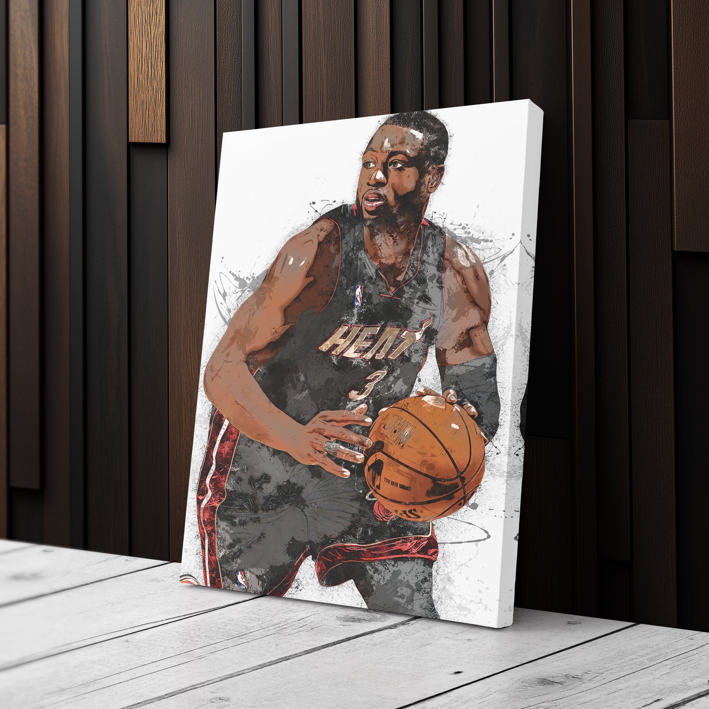 Dwyane Wade Canvas Art – Miami Heat Wall Decor