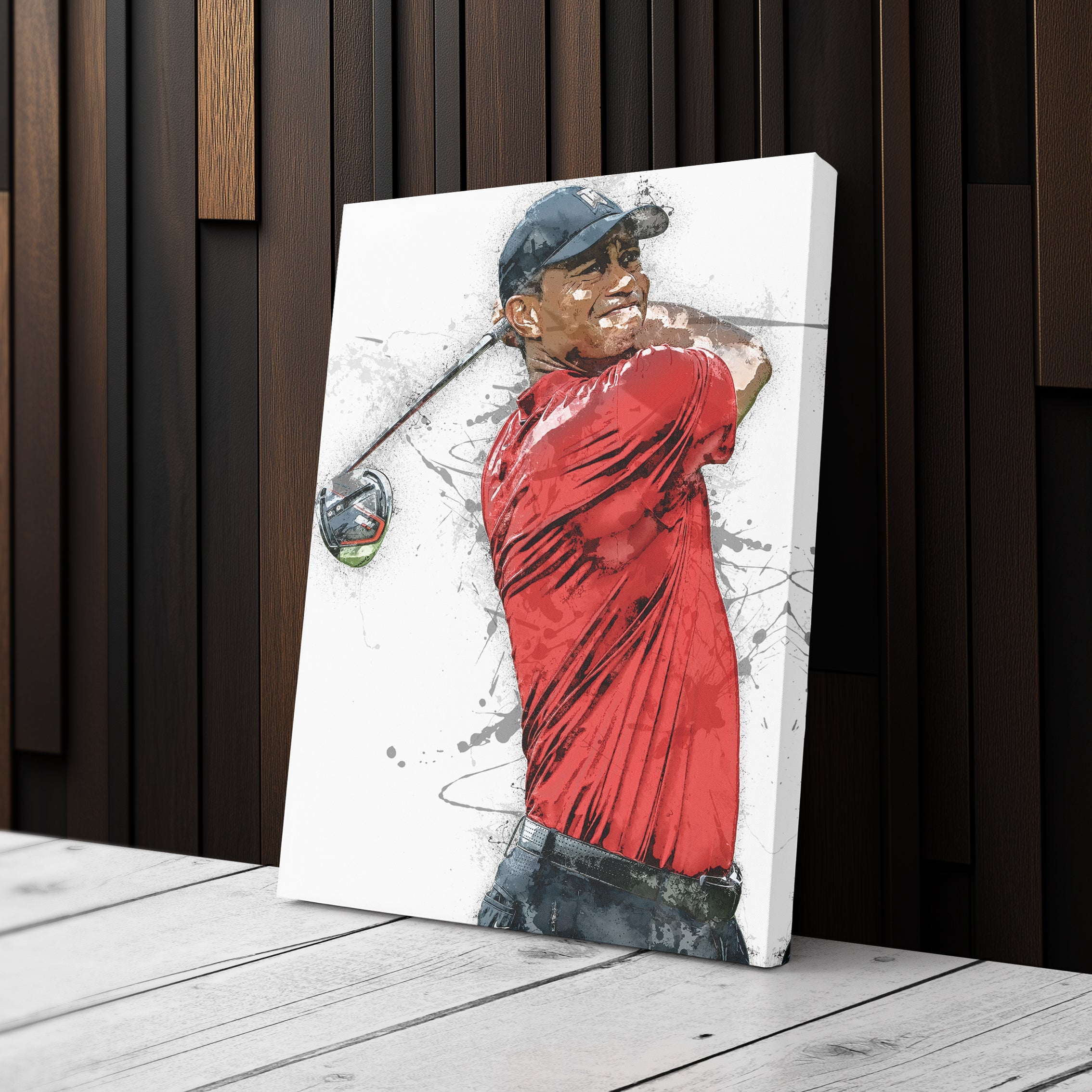 Tiger Woods Canvas Print – Masters Golf Wall Art Decor