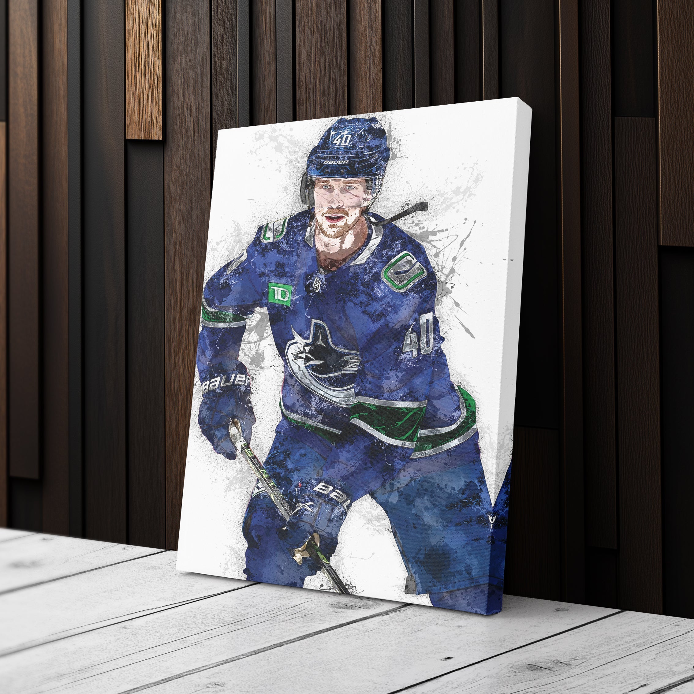 Elias Pettersson Canvas Art – Vancouver Canucks Wall Decor