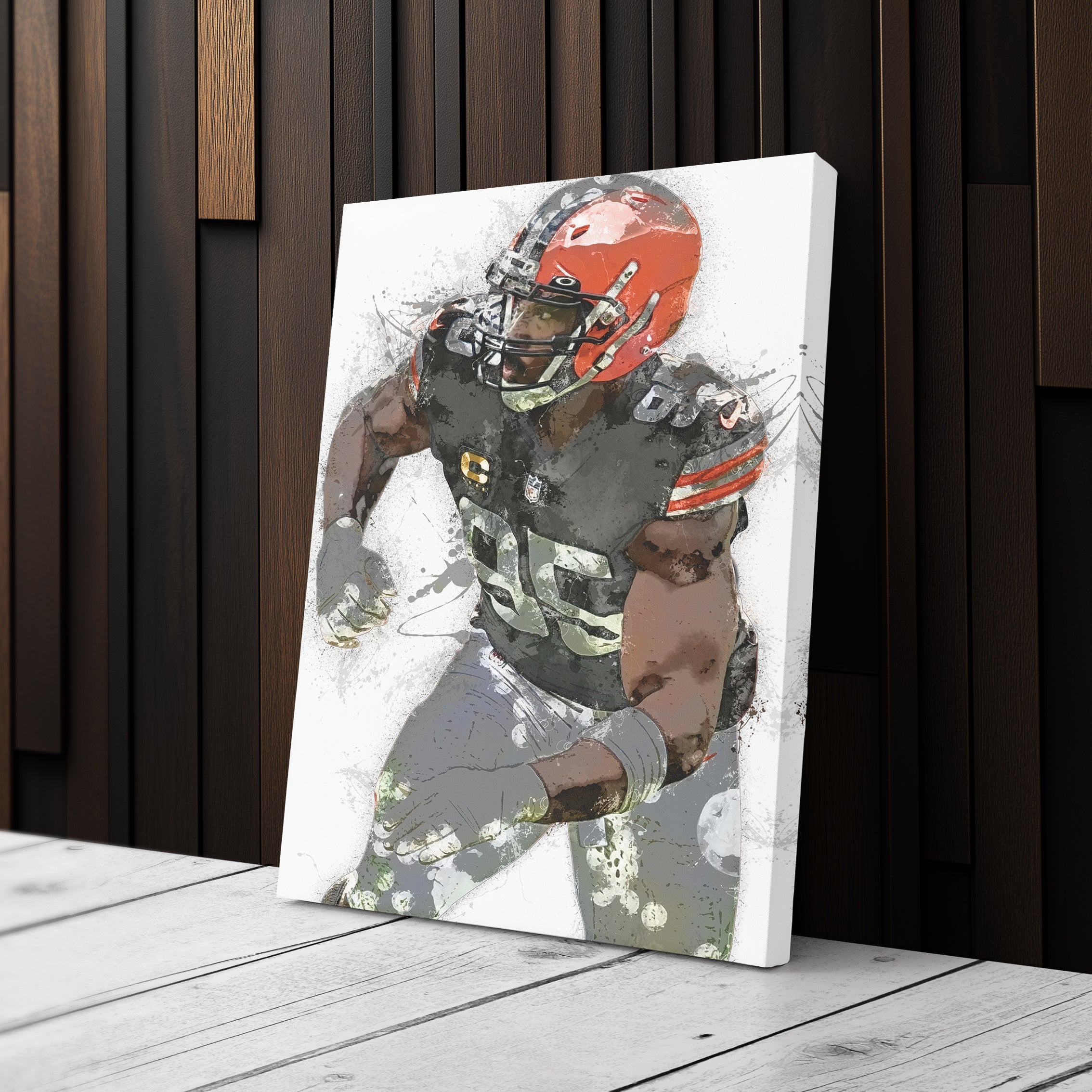 Myles Garrett Canvas Art – Cleveland Browns Wall Decor