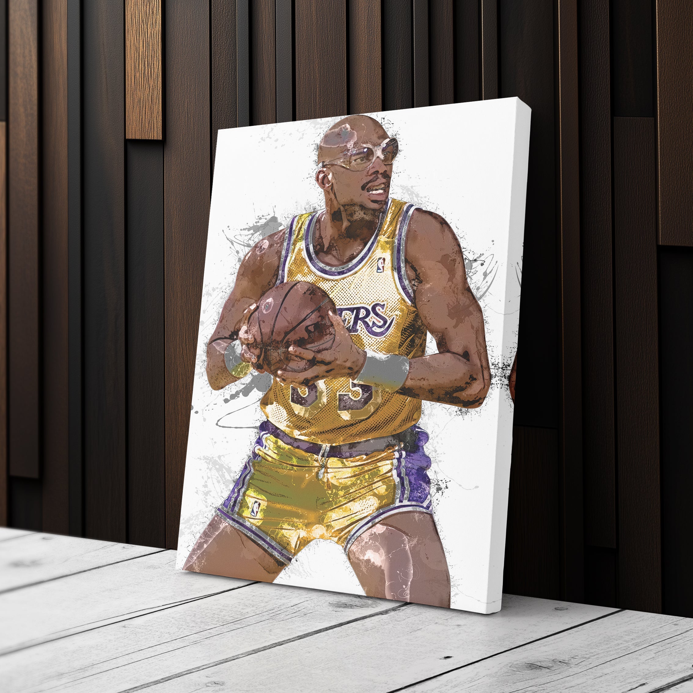 Kareem Abdul-Jabbar Canvas Art – Los Angeles Lakers Wall Decor