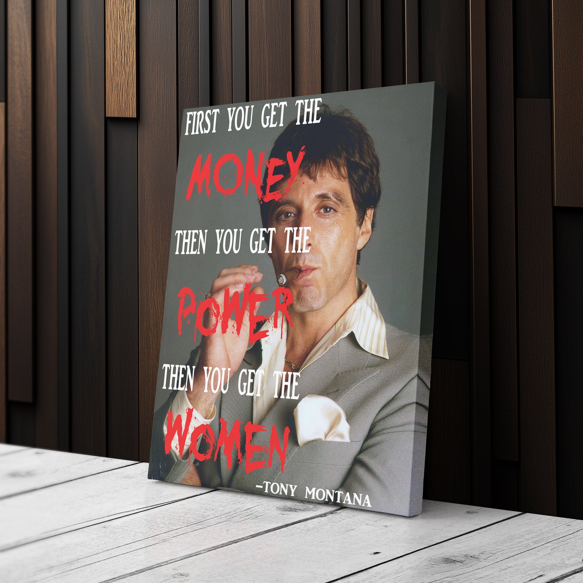 Scarface Quote Canvas Art – Tony Montana Wall Decor