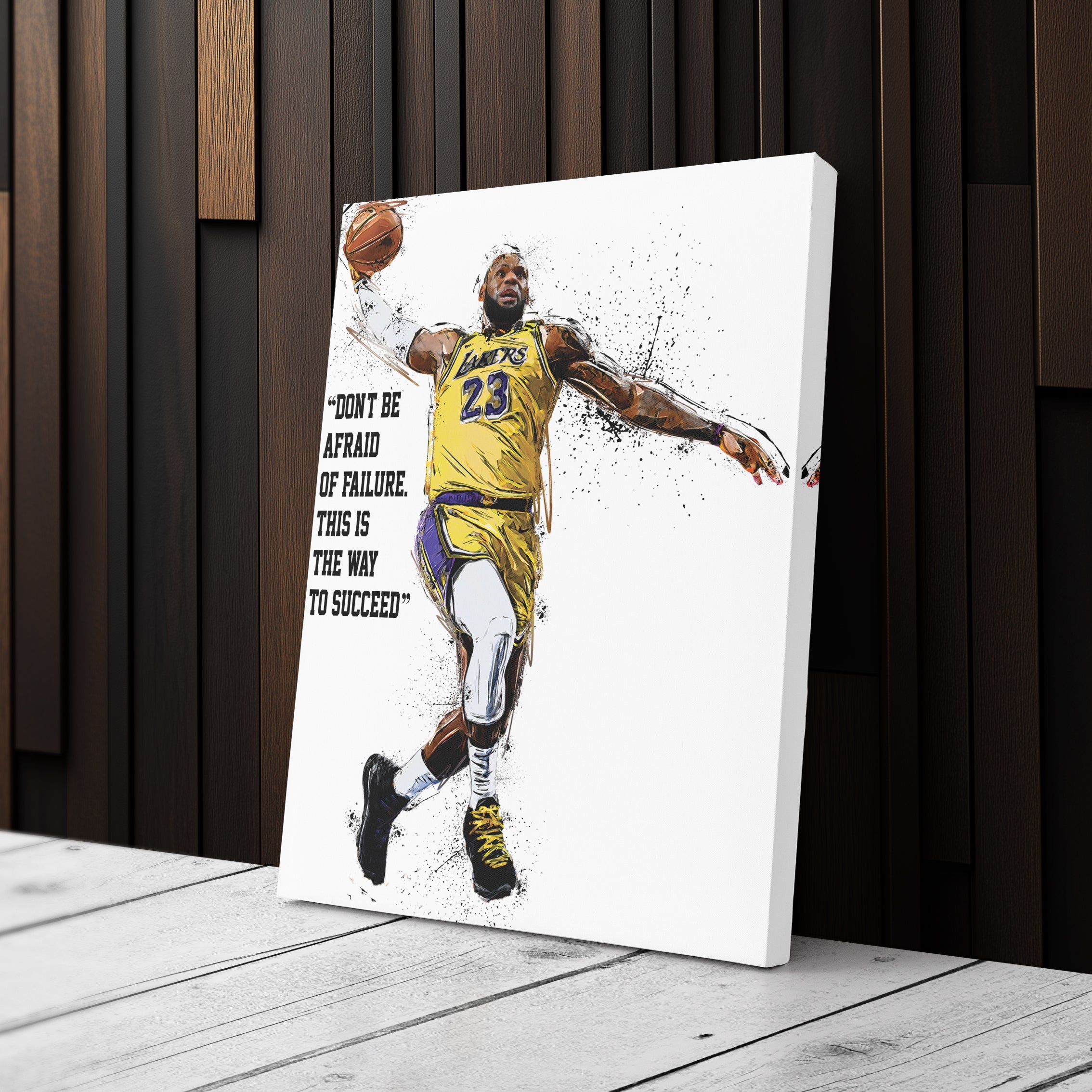 LeBron James Quote Canvas Art – Lakers Wall Decor