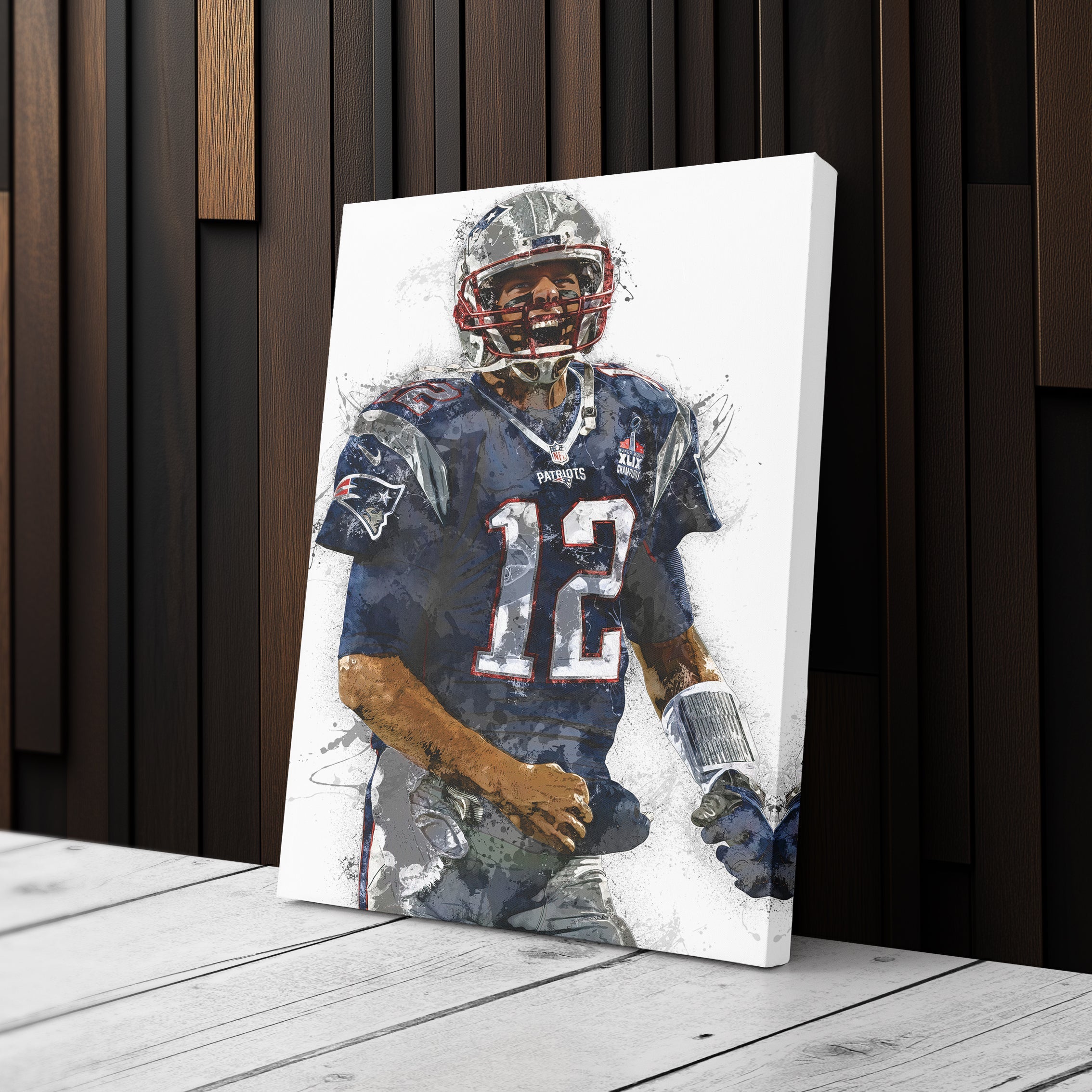 Tom Brady Canvas Art – New England Patriots Wall Decor