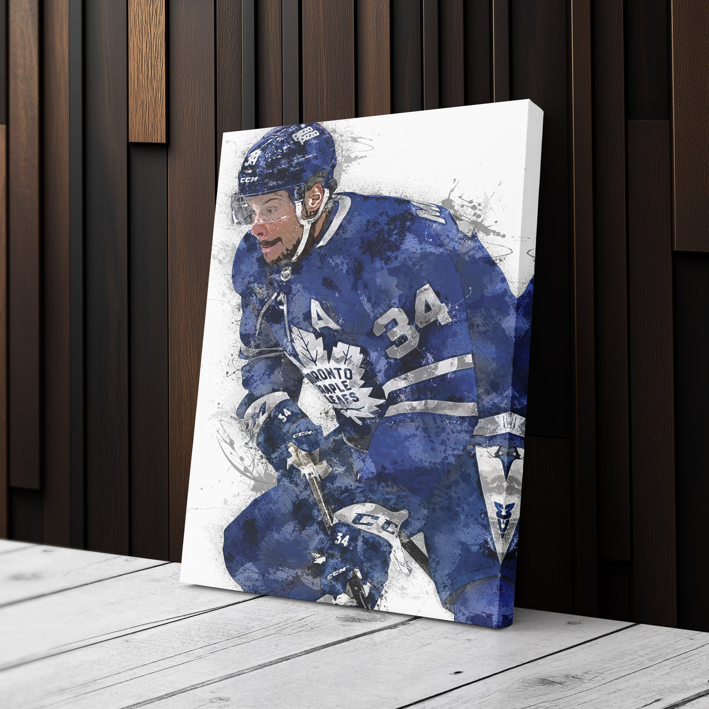 Auston Matthews Canvas Art – Toronto Maple Leafs Wall Decor